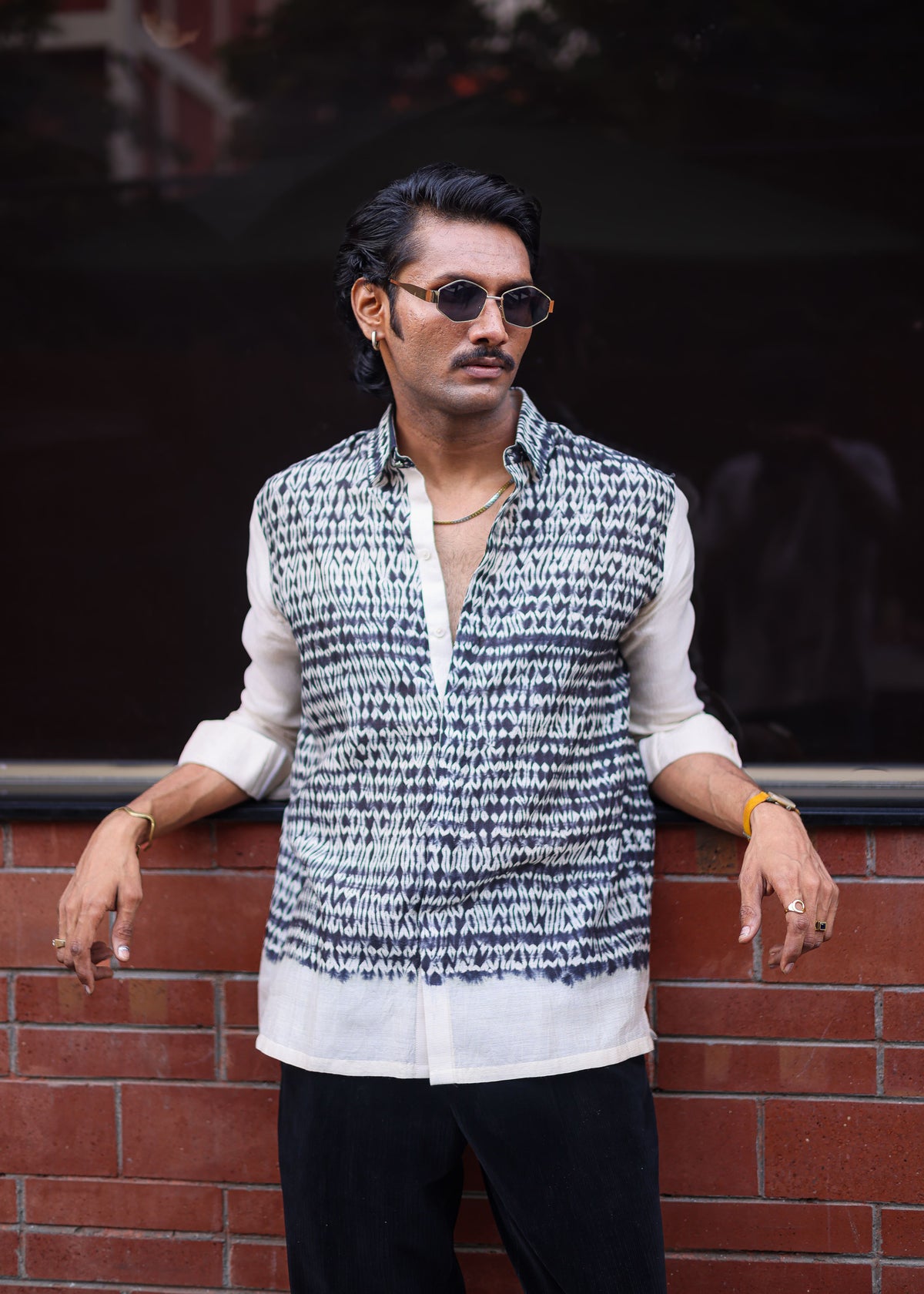 Black Shibori Shirt