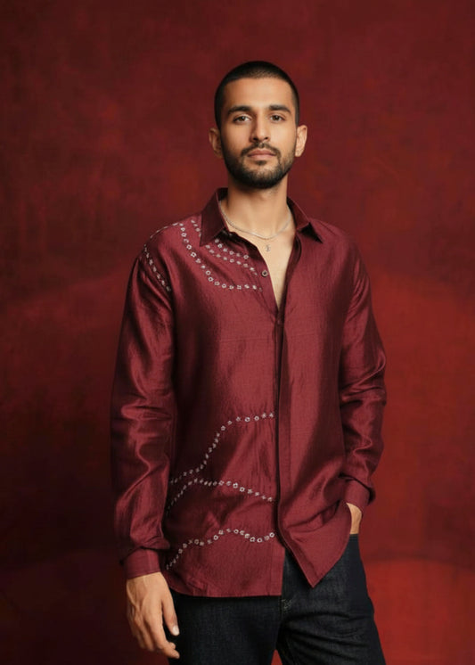 Sindoori Bandhej Shirt
