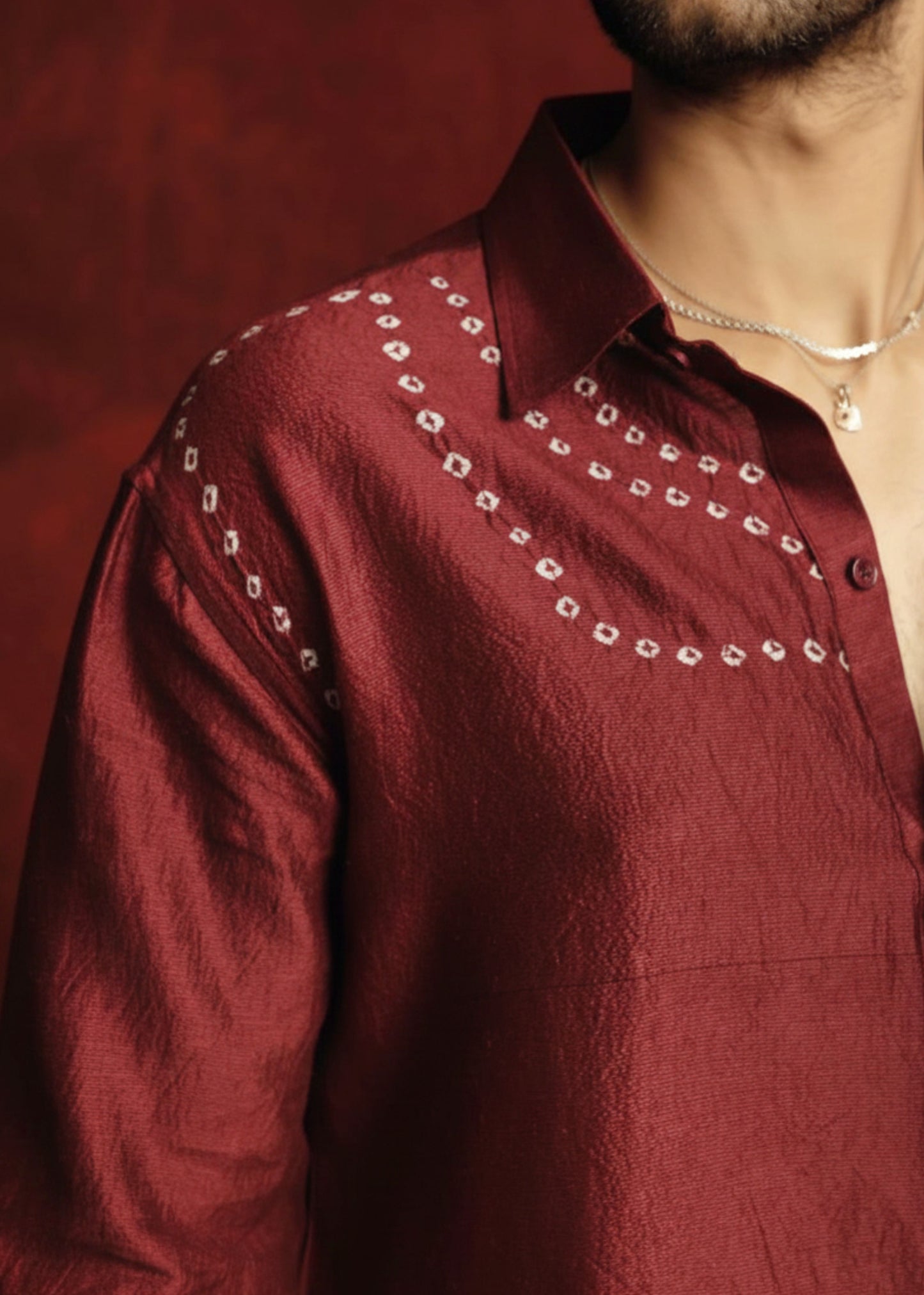 Sindoori Bandhej Shirt