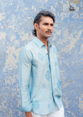Sky Blue Bandhani Shirt