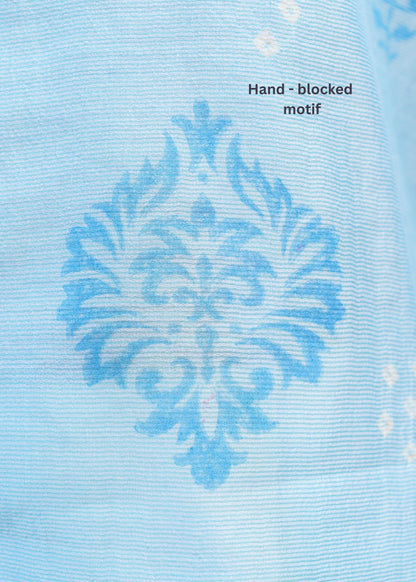 Sky Blue Bandhani Shirt