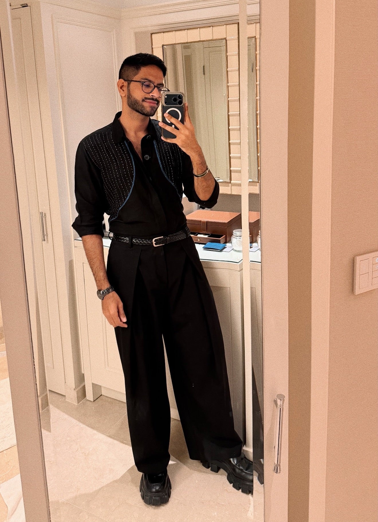 Cairo Kantha Linen Shirt